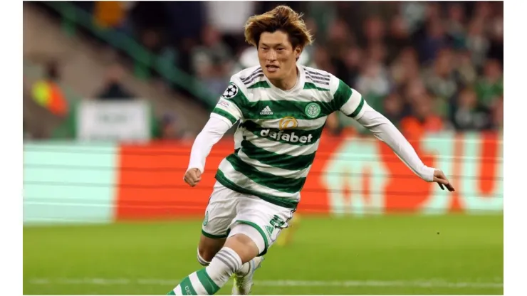 Furuhashi playing for Celtic
