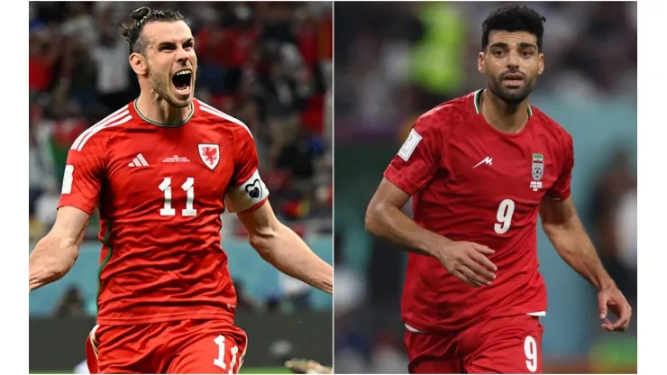 Gareth Bale of Wales and Mehdi Taremi of IR Iran
