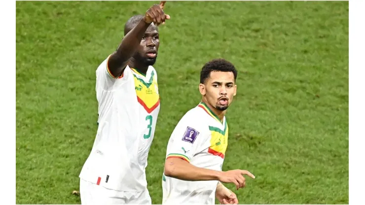 Kalidou Koulibaly of Senegal celebrates after scoring
