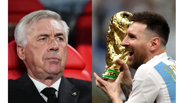 Carlo Ancelotti and Lionel Messi
