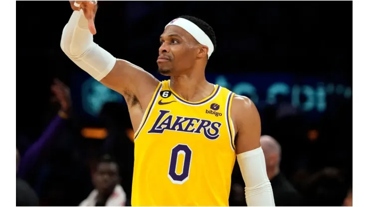 Russell Westbrook #0 of the Los Angeles Lakers
