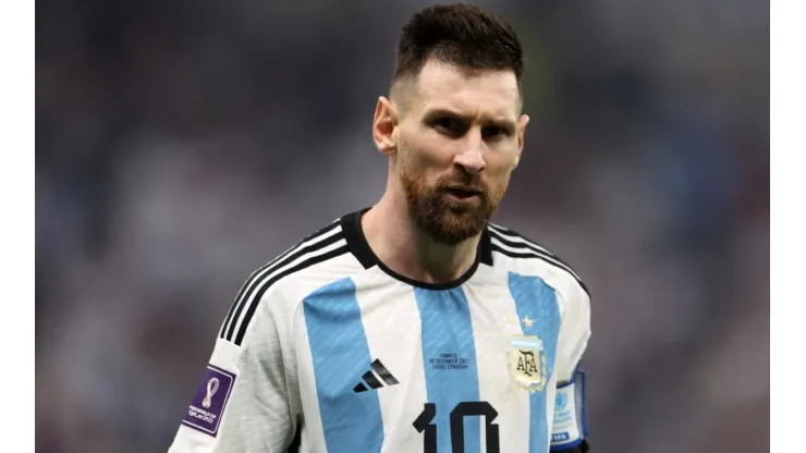 Lionel Messi during the Qatar 2022 World Cup with Argentina
