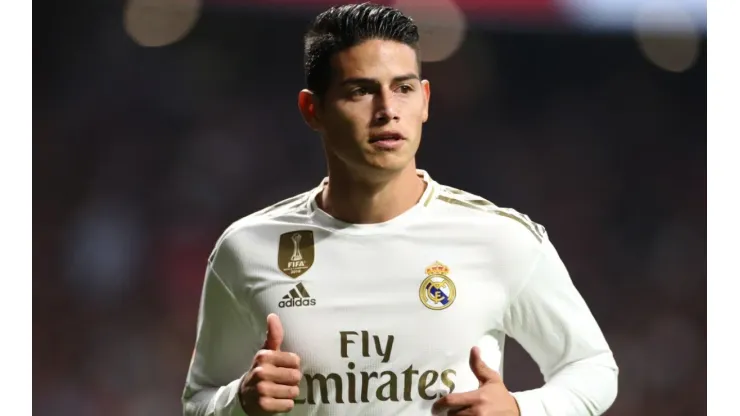 James Rodriguez playing for Real Madrid
