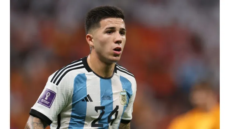 Enzo Fernandez with Argentina during the Qatar 2022 World Cup
