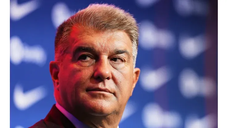 Joan Laporta during an event with FC Barcelona at Camp Nou
