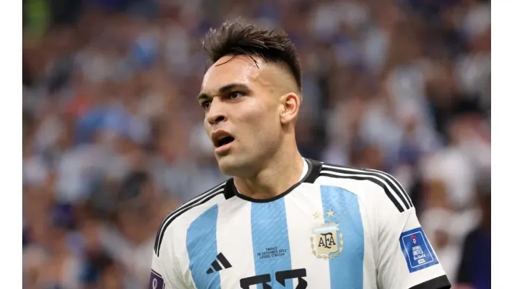 Lautaro Martinez with Argentina during the Qatar 2022 World Cup
