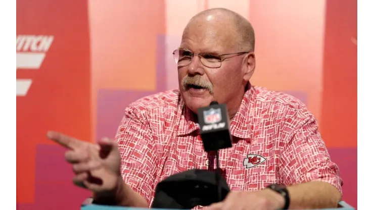 Andy Reid head coach of the Kansas City Chiefs on Opening Night of Super Bowl LVII
