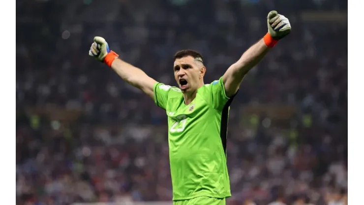 Emiliano Martinez at the Qatar 2022 World Cup with Argentina
