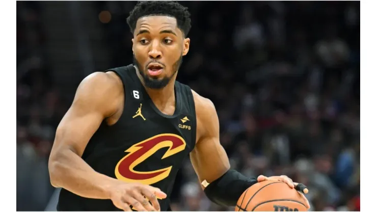 Donovan Mitchell #45 of the Cleveland Cavaliers
