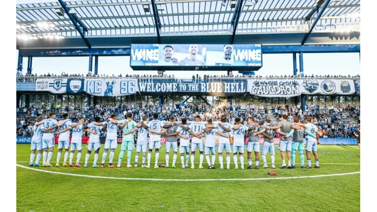 Sporting KC looking on at their fans
