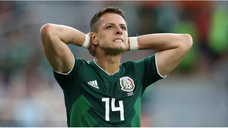 Javier Hernandez with Mexico's national team
