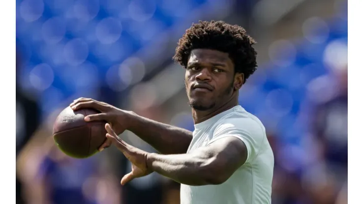 Lamar Jackson quarterback of the Baltimore Ravens
