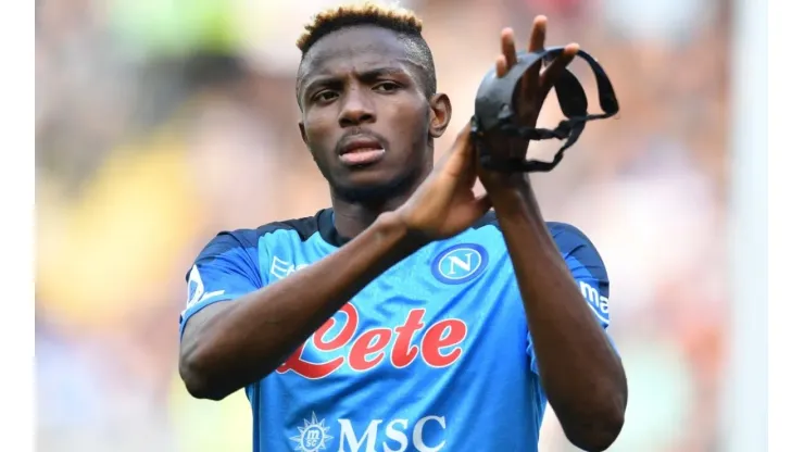 Victor Osimhen of Napoli during a game in Serie A against Torino
