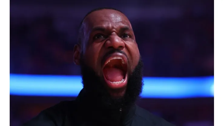 LeBron James with the Los Angeles Lakers during the 2022-2023 NBA season
