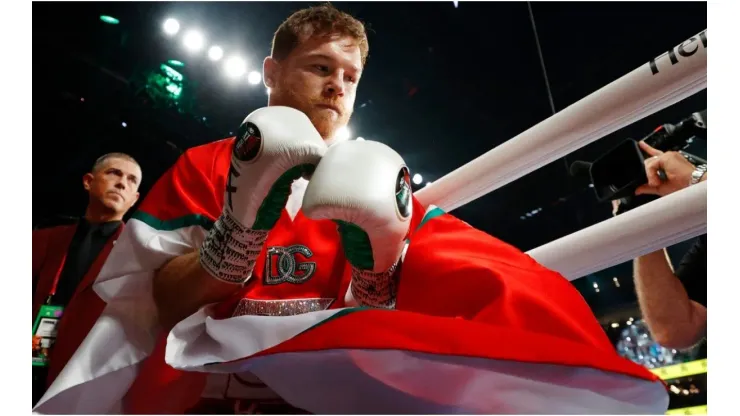 Canelo Alvarez enters the ring
