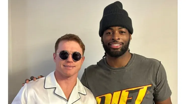 Canelo Alvarez and Najee Harris, running back of the Pittsburgh Steelers
