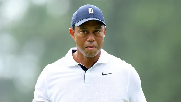 Tiger Woods during the 2023 Masters Tournament at Augusta National Golf Club
