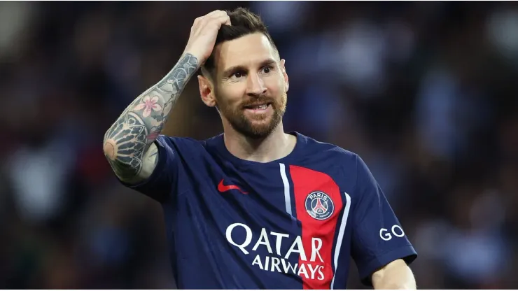 Lionel Messi during his last match with PSG in Ligue 1 against Clermont
