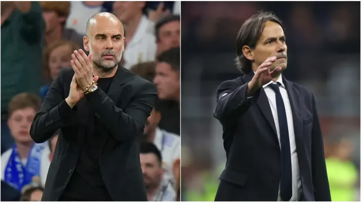 Pep Guardiola (left) and Simone Inzaghi.
