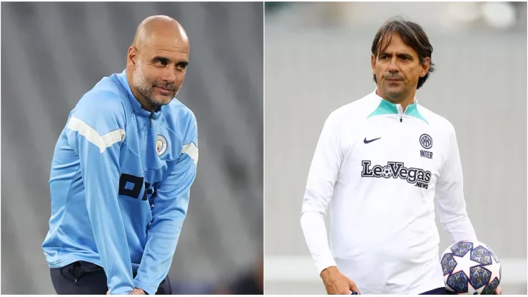 Pep Guardiola (left) and SImone Inzaghi.
