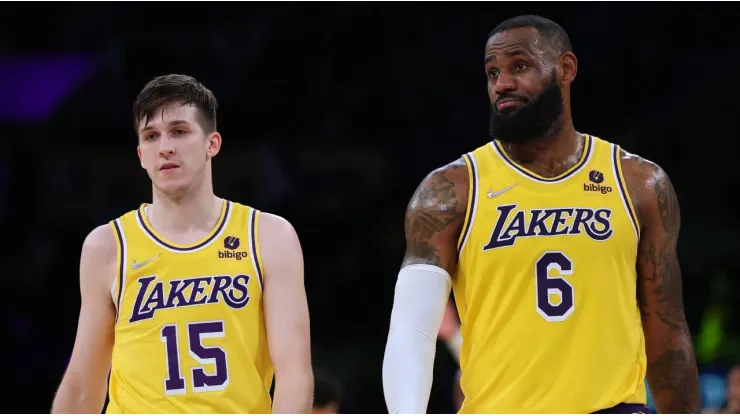 LeBron James and Austin Reaves with the Los Angeles Lakers
