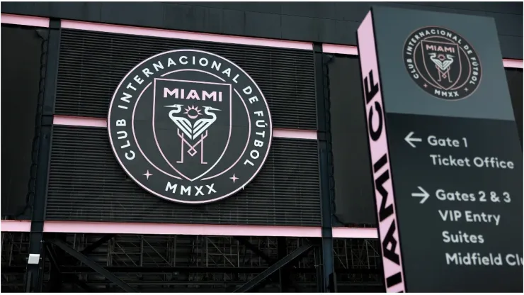 The DRV PNK stadium where the professional soccer team Inter Miami plays home games
