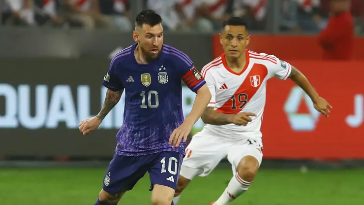 Messi against Peru
