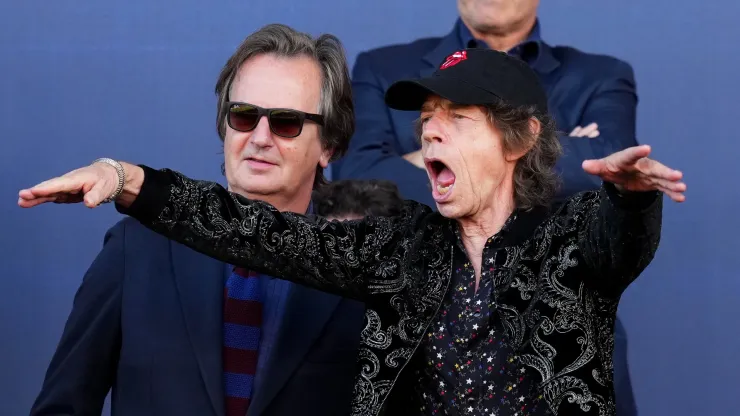 Mick Jagger at El Clasico between Barcelona and Real Madrid
