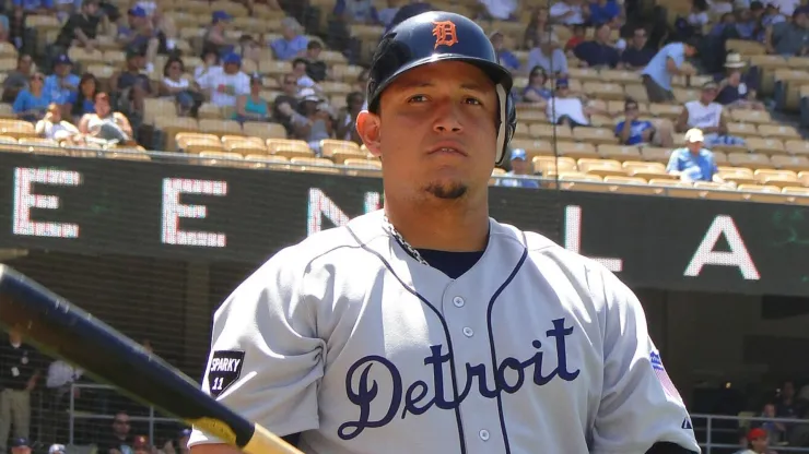 Miguel Cabrera playing for the Detroit Tigers.
