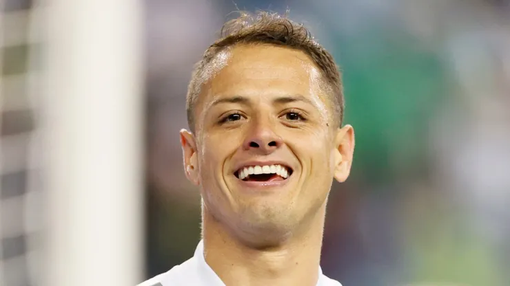 Chicharito Hernandez with LA Galaxy in the MLS
