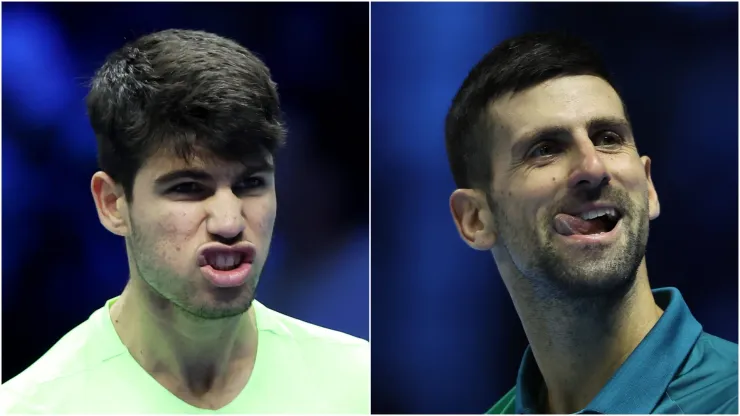 Carlos Alcaraz and Novak Djokovic
