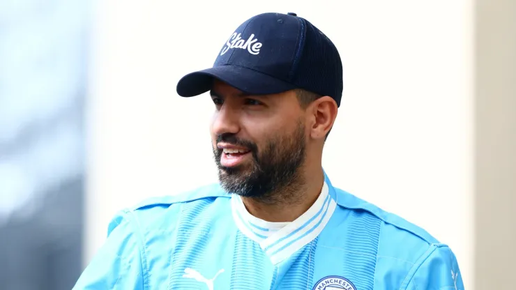 Sergio Aguero walks in the Paddock prior to qualifying ahead of the F1 Grand Prix of Abu Dhabi at Yas Marina Circuit on November 25, 2023 in Abu Dhabi, United Arab Emirates.
