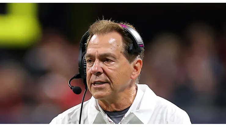 Head coach Nick Saban of the Alabama Crimson Tide 
