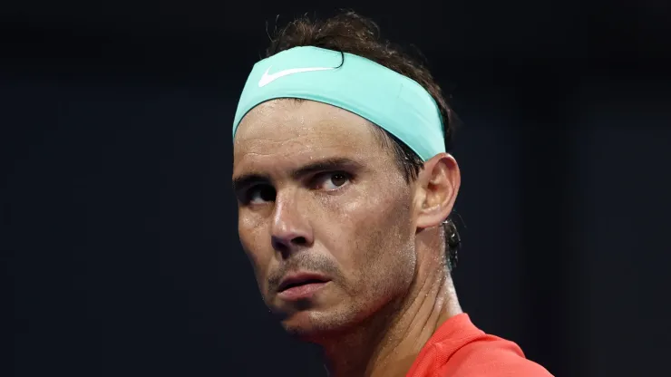 Rafael Nadal during the 2024 Brisbane International
