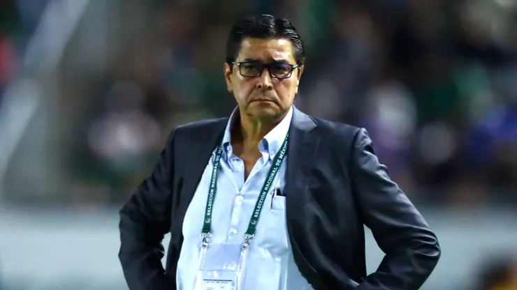 Luis Fernando Tena coach of Guatemala looks on during an international friendly match between Mexico and Guatemala at Kraken Stadium on June 07, 2023 in Mazatlan, Mexico.
