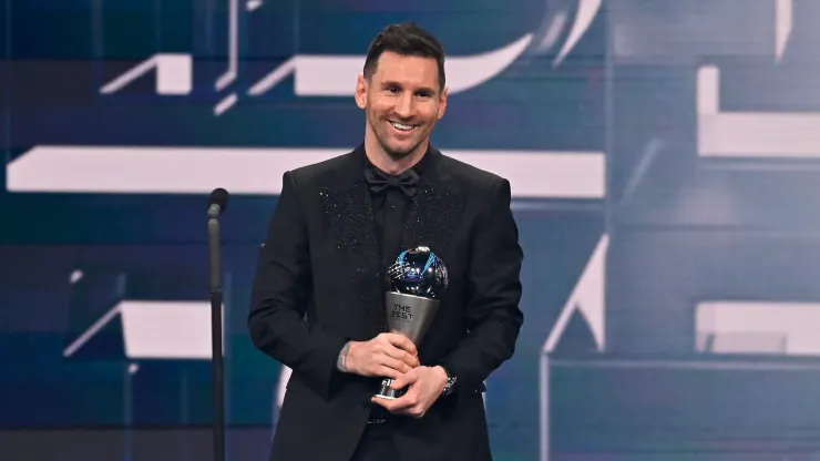 Lionel Messi after receiving FIFA The Best award for 2022
