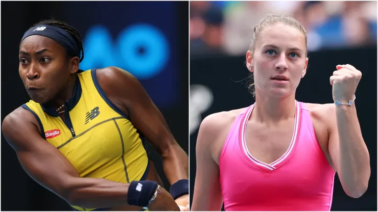 Coco Gauff of the United States and Marta Kostyuk of Ukraine
