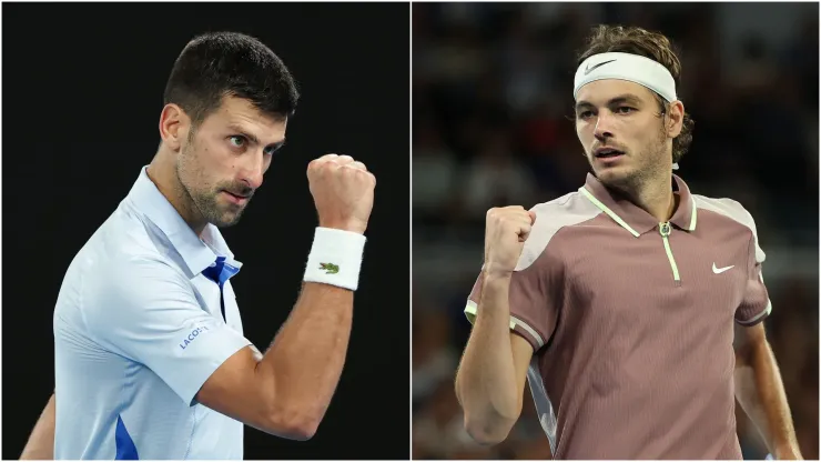 Novak Djokovic and Taylor Fritz
