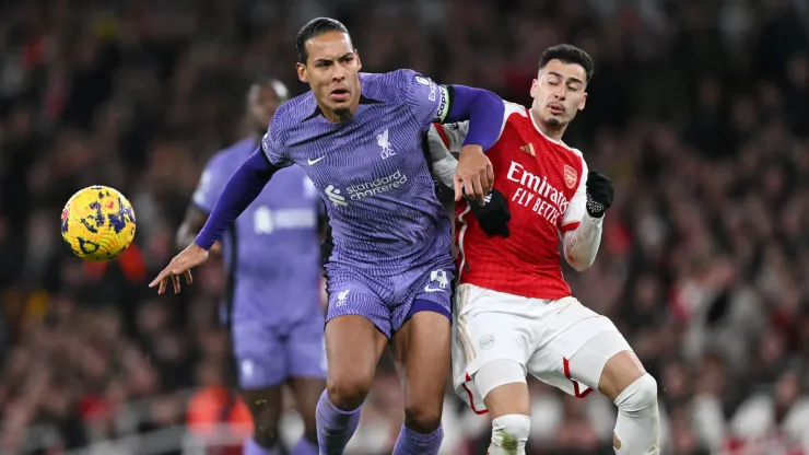 Virgil van Dijk and Gabriel Martinelli
