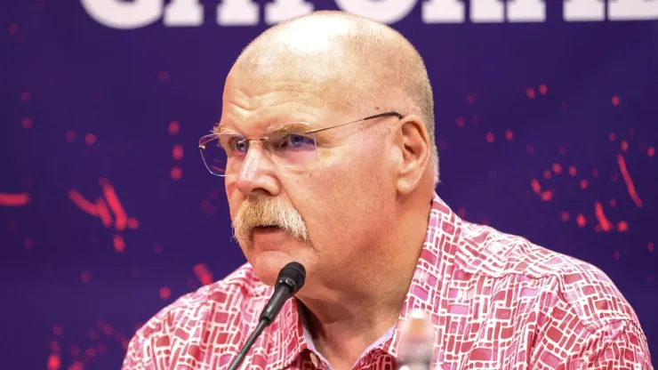 Chiefs head coach Andy Reid at a press conference.
