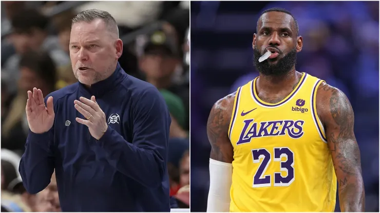 Michael Malone (left) and LeBron James.
