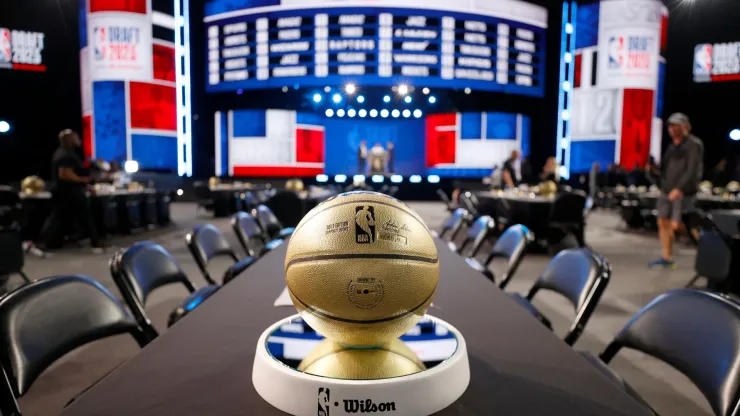 A general view of the atmosphere prior to the first round of the 2023 NBA Draft at Barclays Center on June 22, 2023 in the Brooklyn borough of New York City. 
