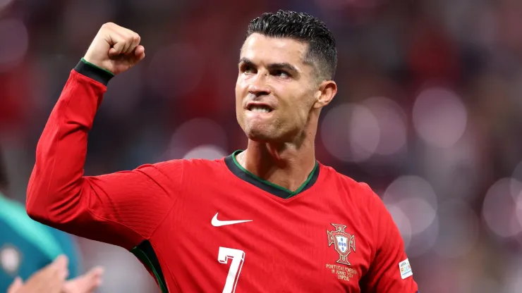 Cristiano Ronaldo of Portugal acknowledges the fans as he celebrates victory after the UEFA EURO 2024 group stage match between Portugal and Czechia.
