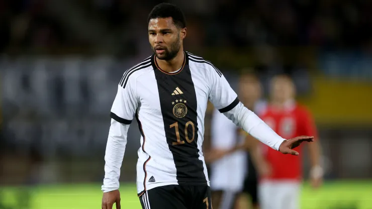 Serge Gnabry of Germany looks on during the international friendly match between Austria and Germany
