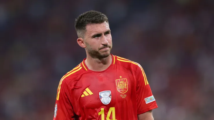 Aymeric Laporte of Spain looks on during the UEFA EURO 2024 semi-final match between Spain v France
