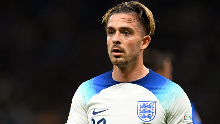 Jack Grealish of England looks on during the UEFA Nations League League A Group 3 match between Italy and England at San Siro on September 23, 2022 in Milan, Italy.
