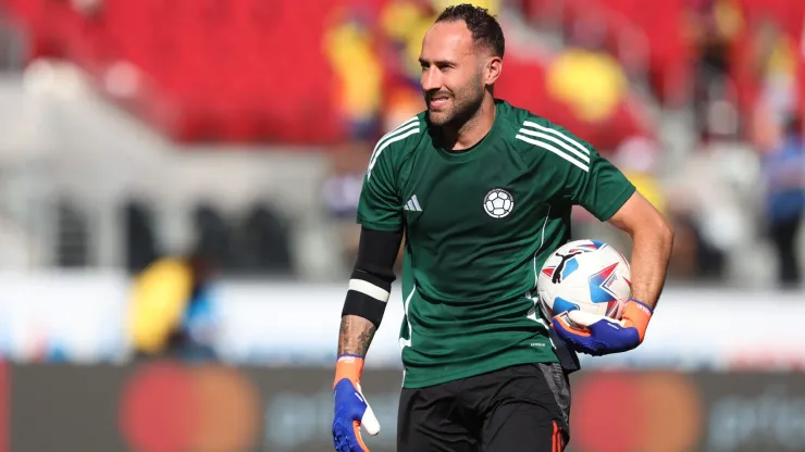  David Ospina of Colombia warms up prior to the CONMEBOL Copa America 2024 Group D match between Brazil and Colombia at Levi's Stadium on July 02, 2024 in Santa Clara, California.
