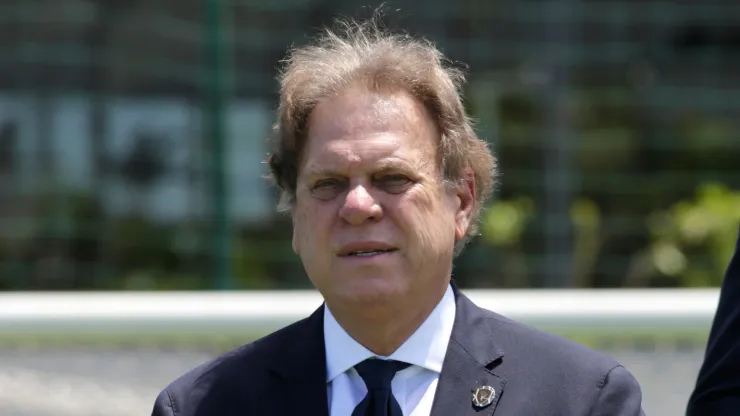 Ramon Jesurun President of Federacion Colombiana de Futbol FCF poses for a picture during an official event to unveil improvements in the headquarters of CONMEBOL
