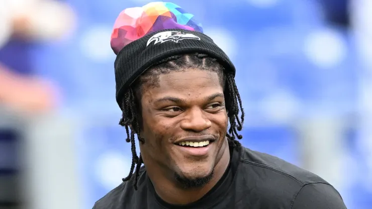 Lamar Jackson quarterback of the Baltimore Ravens
