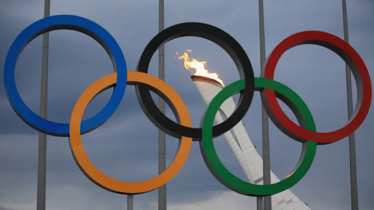 The Olympic Cauldron is tested by fire crews at the Sochi 2014 Winter Olympic Park in the Costal Cluster on January 27, 2014 in Sochi, Russia.
